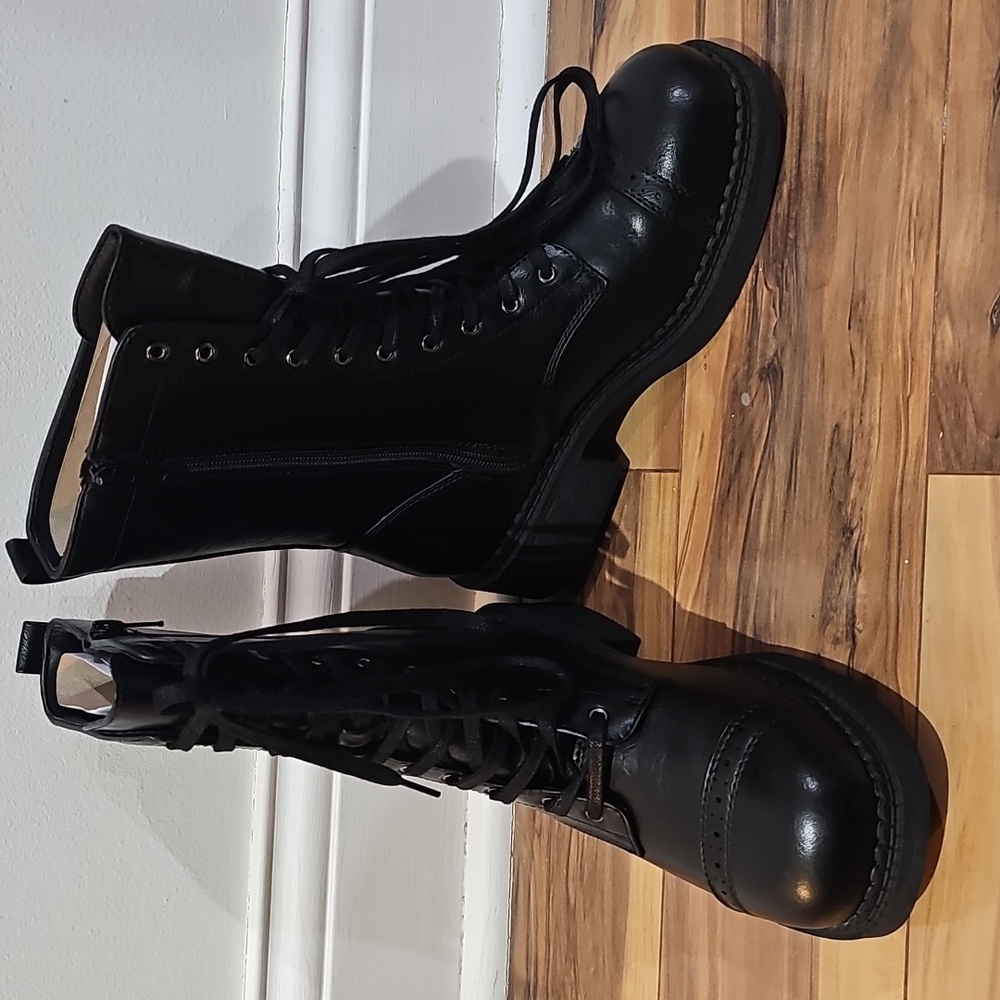wild fable Black Combat Moto Boots - Picture 8 of 11